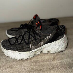 Nike Space Hippie 04 Gray Black Chunky CD3476-002 Athletic Knit Mens Size 8